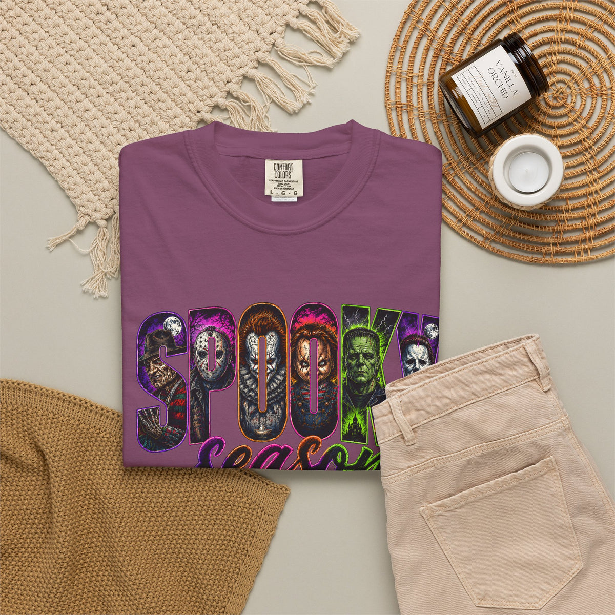 Spooky Season Tee Shirt Halloween Vintage Horror Graphic