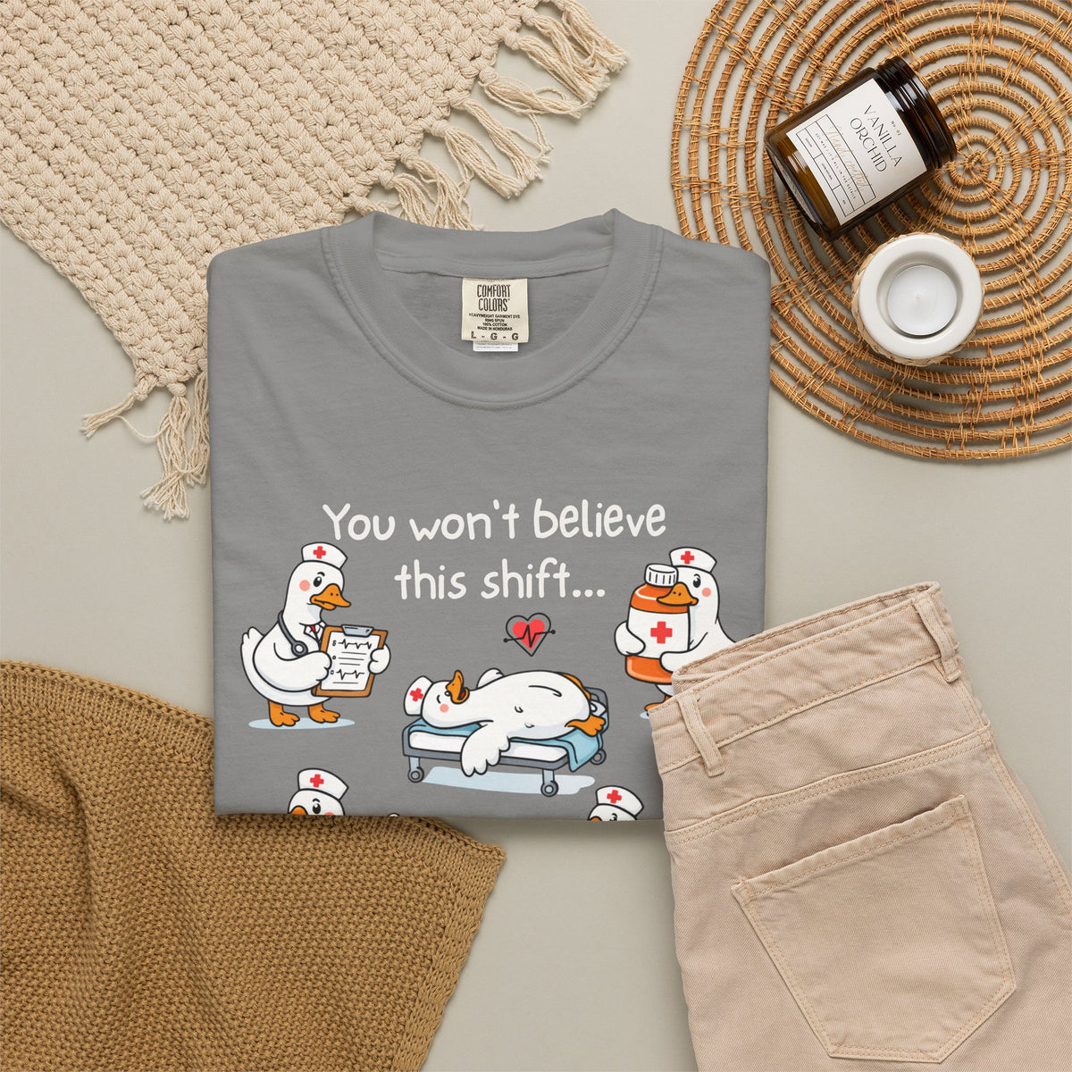 Funny Nurse Shirt, You Won't Believe This Shift Tee, Nurse Goose Shirt, Comfort Colors Nursing Gift, ER Nurse Humor, Healthcare Worker Gift