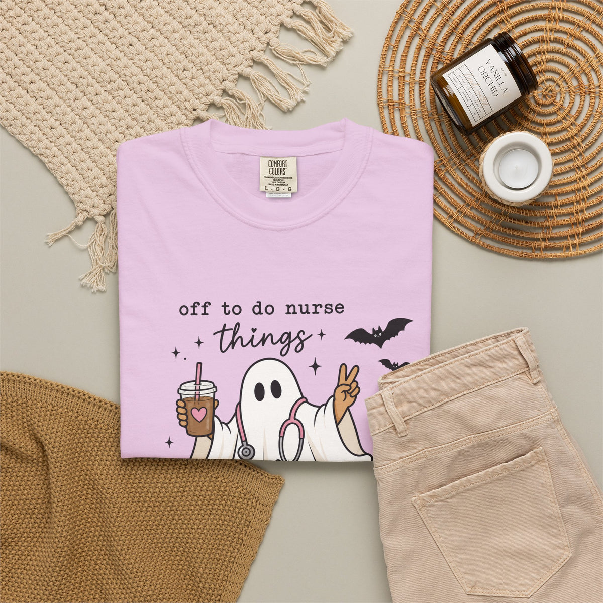 Nurse Ghost Halloween T Shirt Off to Do Nurse Things Cute Medical Costume Tee