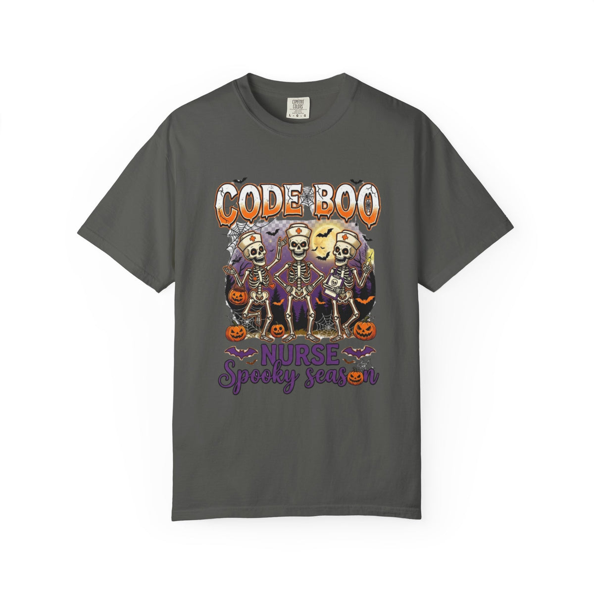 Nurse Code Boo Halloween T‑Shirt Spooky Season Skeletons