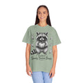 Spooky Season Bandit T Shirt Cute Raccoon Holding Pumpkin Fall Tee