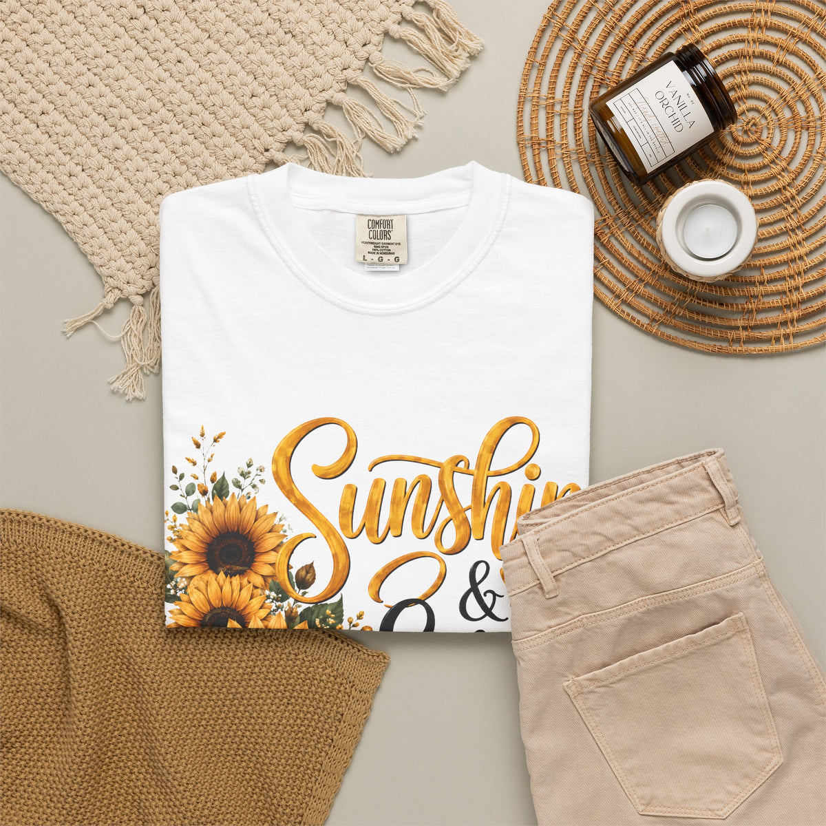 Sunshine and Scrubs Sunflower Nurse T Shirt