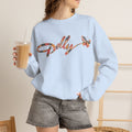 Dolly Floral Script Crewneck Sweatshirt