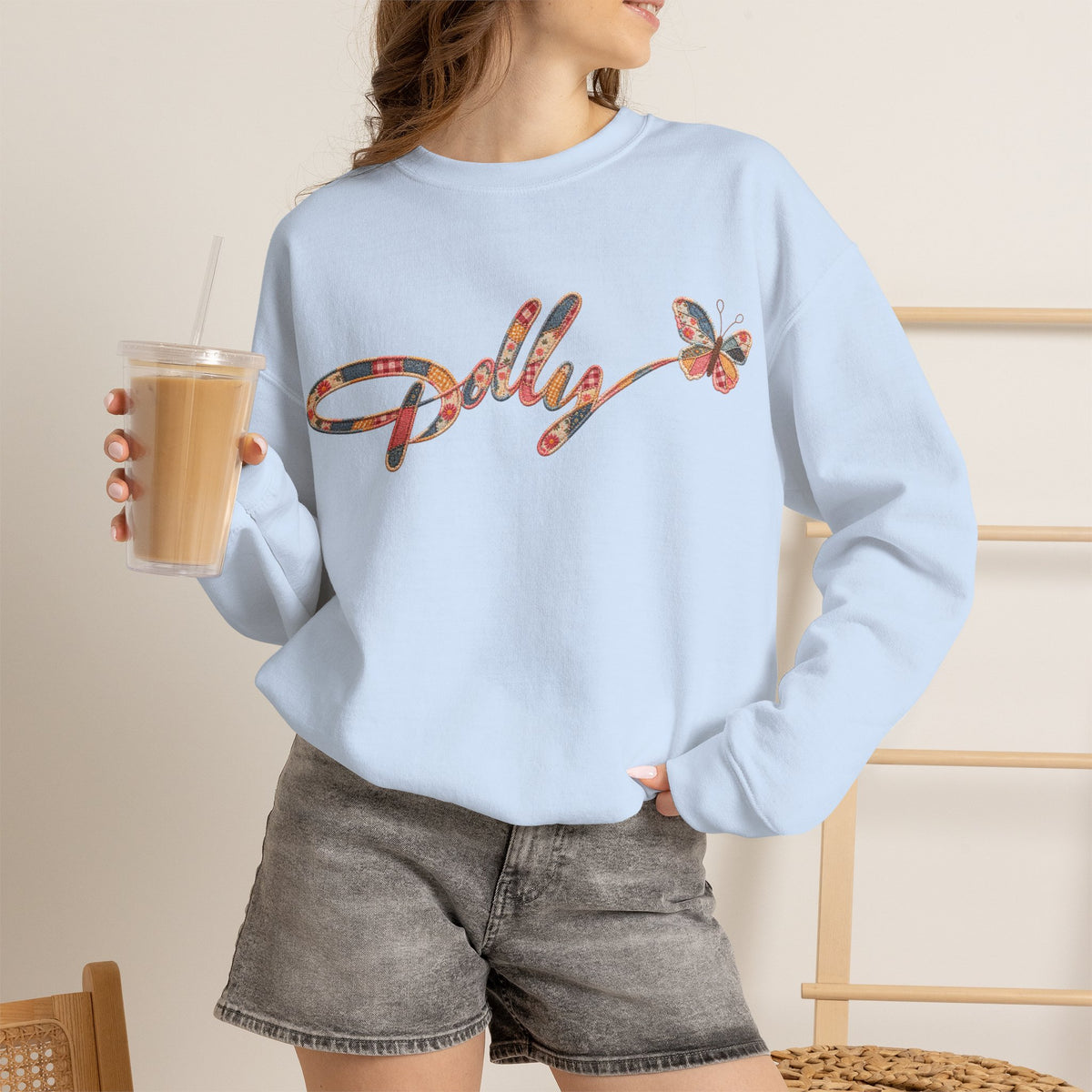 Dolly Floral Script Crewneck Sweatshirt