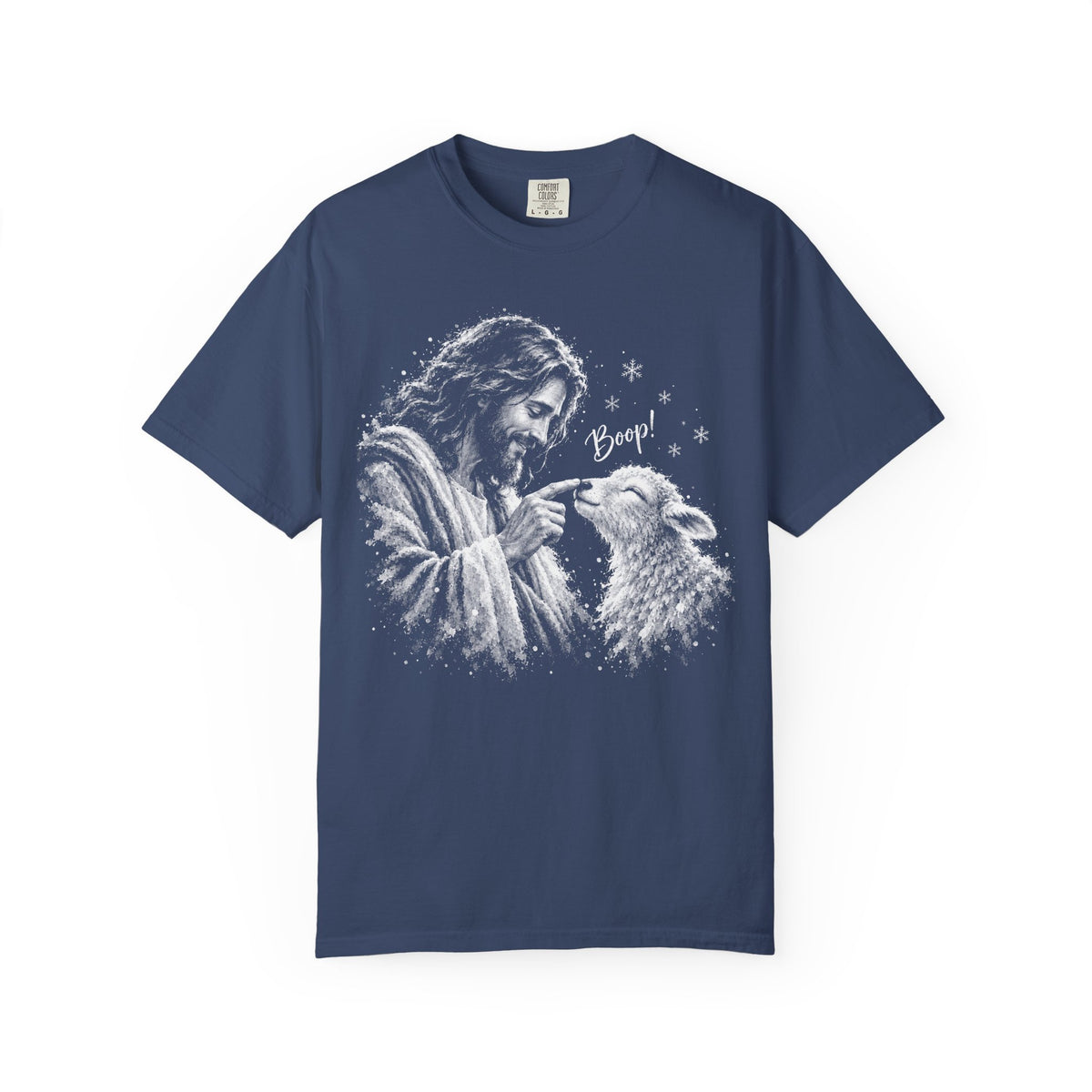 Jesus Boop Shirt, Jesus and Lamb Christian T-Shirt, Cute Faith Based Tee, Funny Jesus Shirt, Religious Gift for Women, Christian Graphic Tee