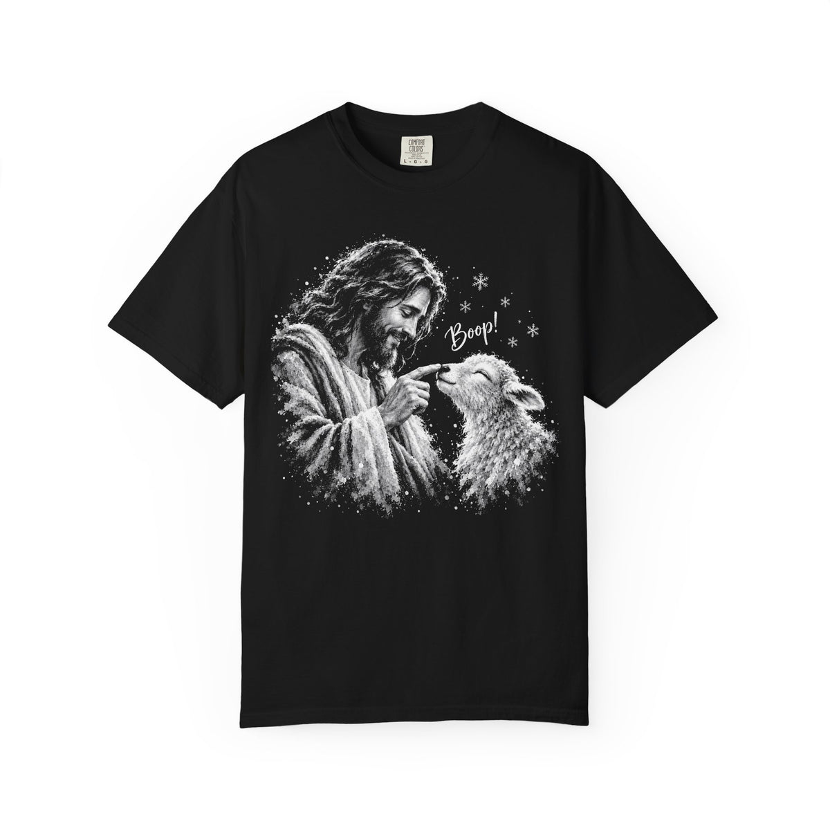 Jesus Boop Shirt, Jesus and Lamb Christian T-Shirt, Cute Faith Based Tee, Funny Jesus Shirt, Religious Gift for Women, Christian Graphic Tee