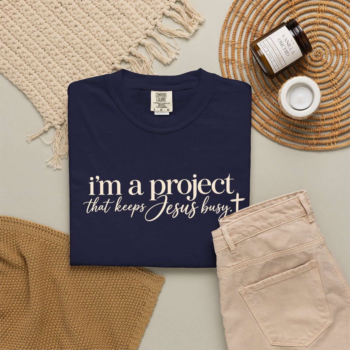 Im a Project That Keeps Jesus Busy Tee Shirt