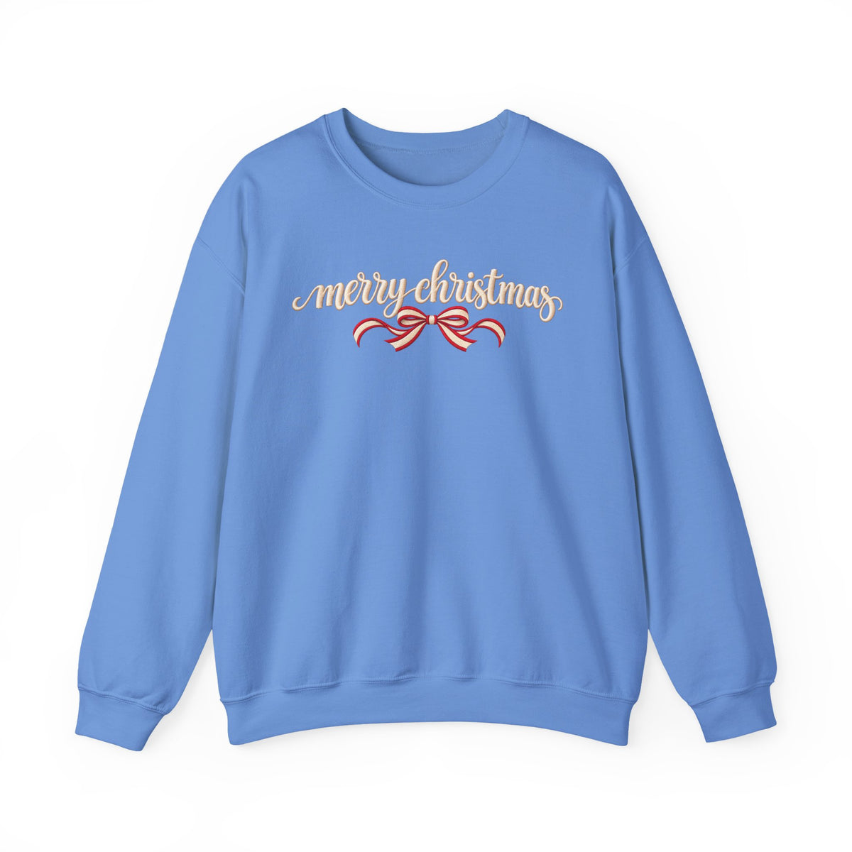 Merry Christmas Bow Sweatshirt, Coquette Christmas Crewneck, Minimalist Holiday Sweater, Cute Christmas Shirt, Christmas Gift for Her