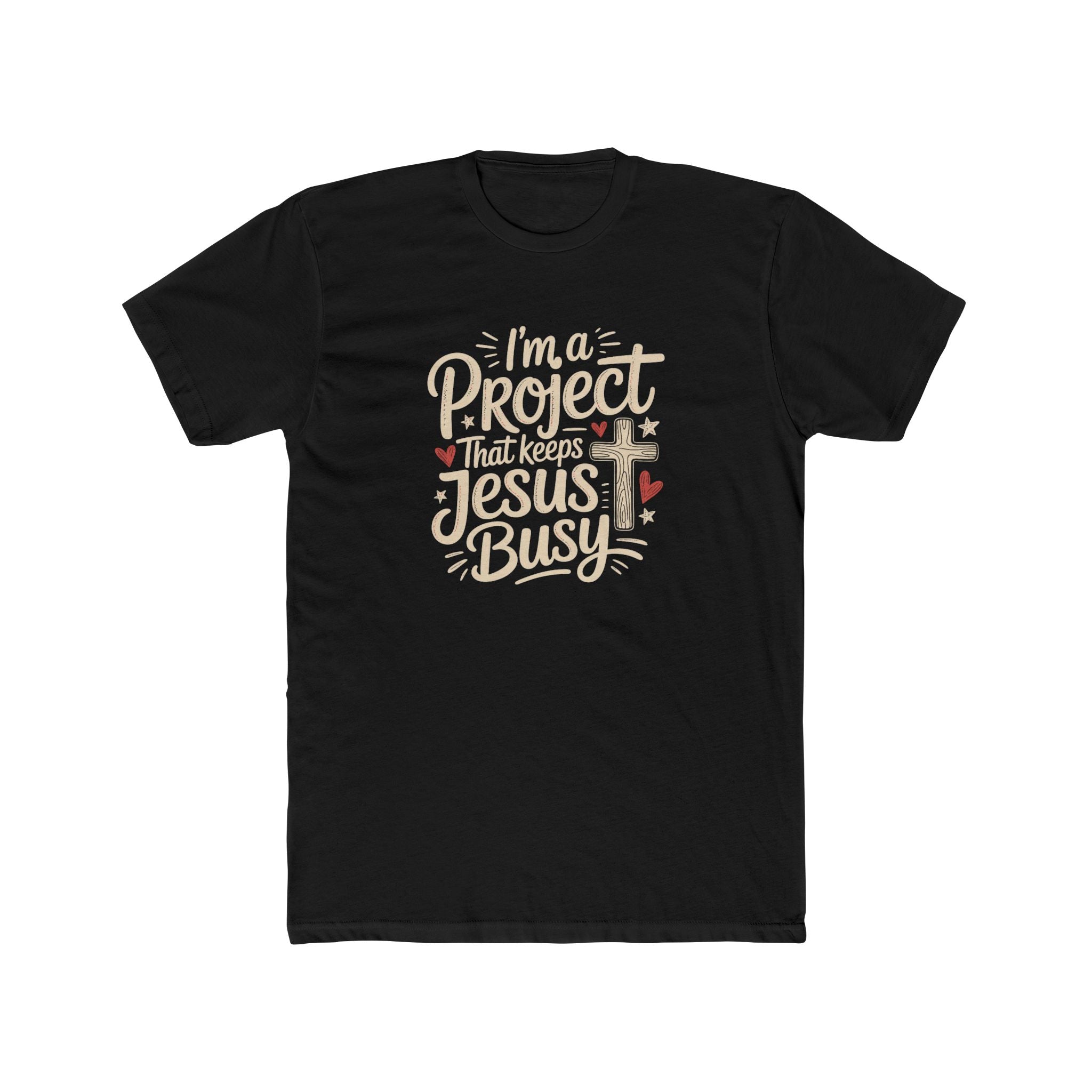 Im a Project That Keeps Jesus Busy Christian Tee