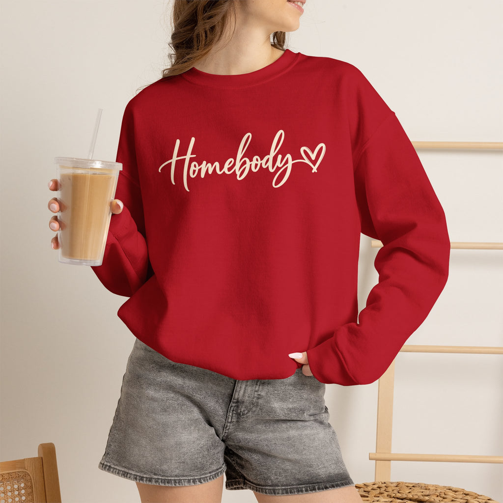Homebody Crewneck Sweatshirt Cozy Homebody Pullover with Heart