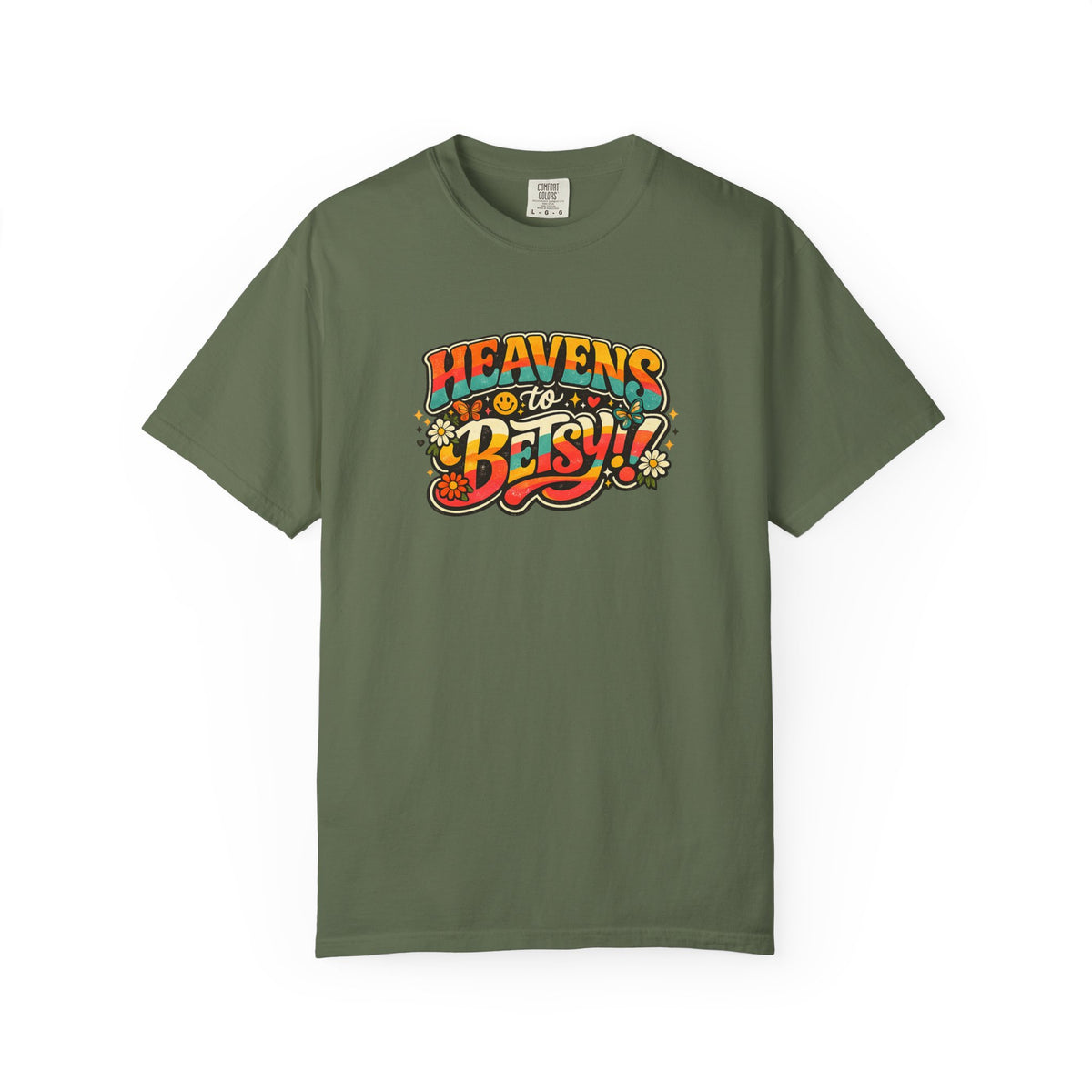 Heavens to Betsy! Retro Floral Graphic T Shirt