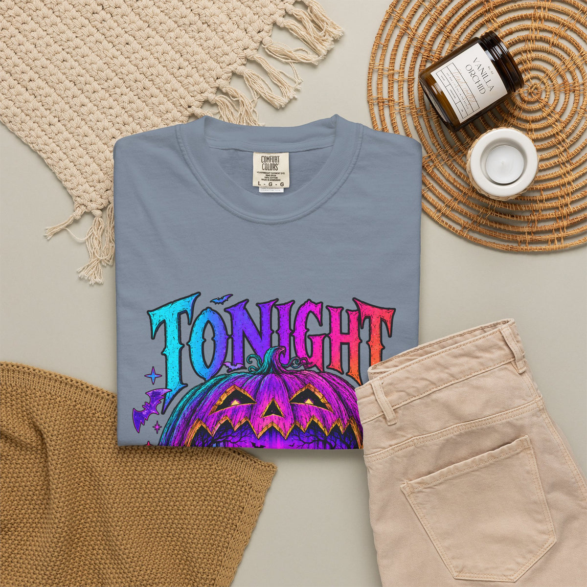 Tonight We Fly Halloween Pumpkin Tee Shirt