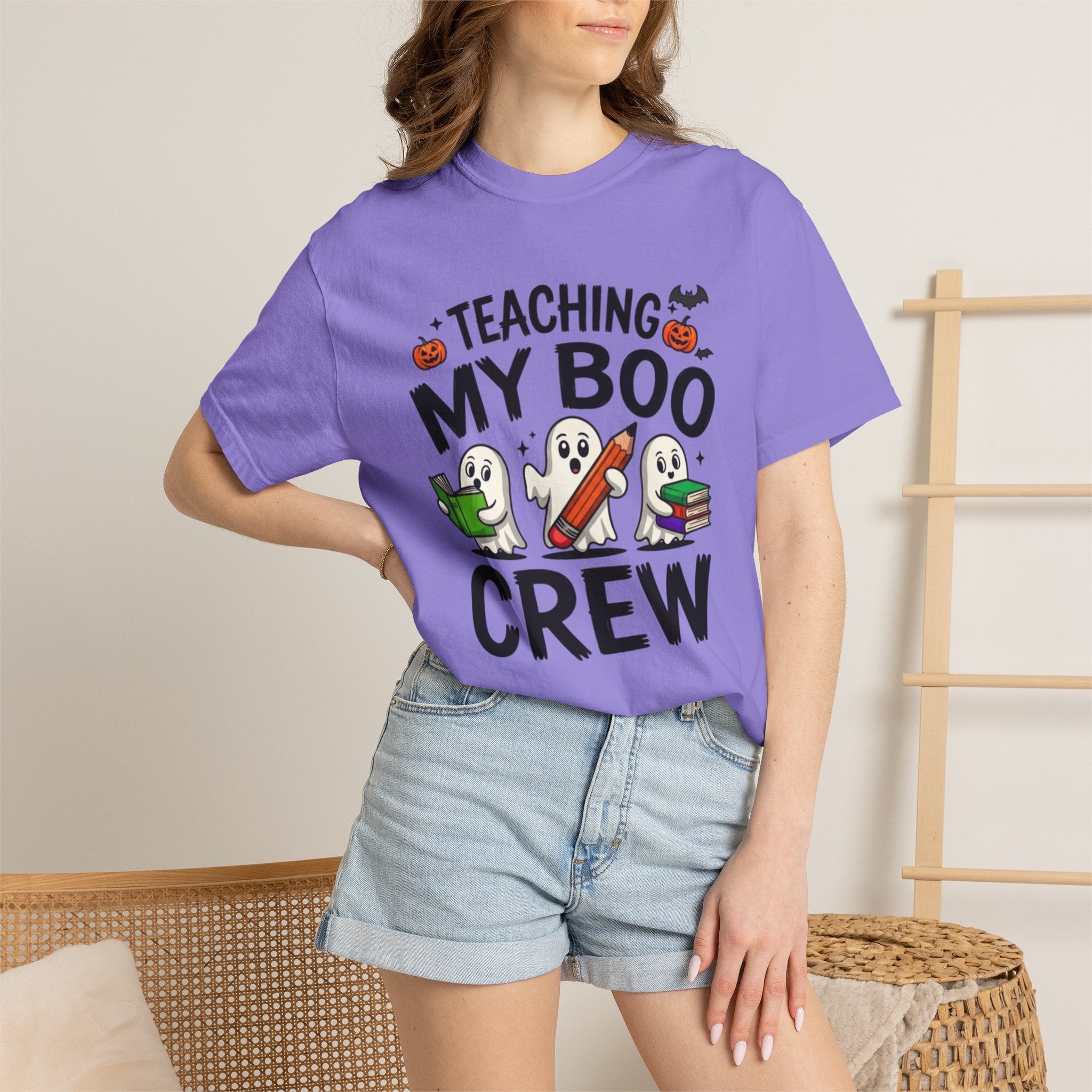 Teaching My Boo Crew T-Shirt Cute Halloween Teacher Tee
