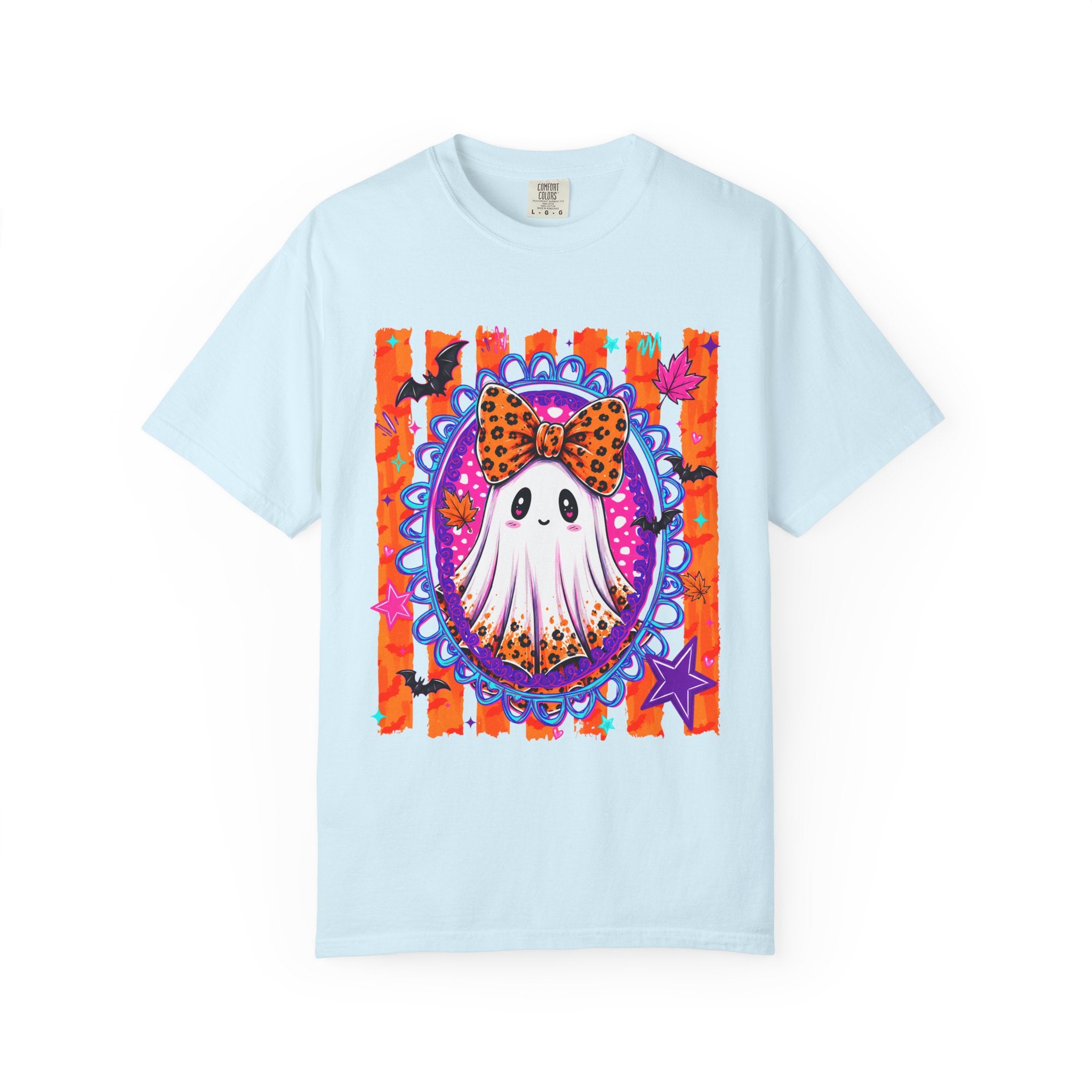 Halloween Ghost Tee Cute Polka Dot Bow Ghost Graphic T Shirt