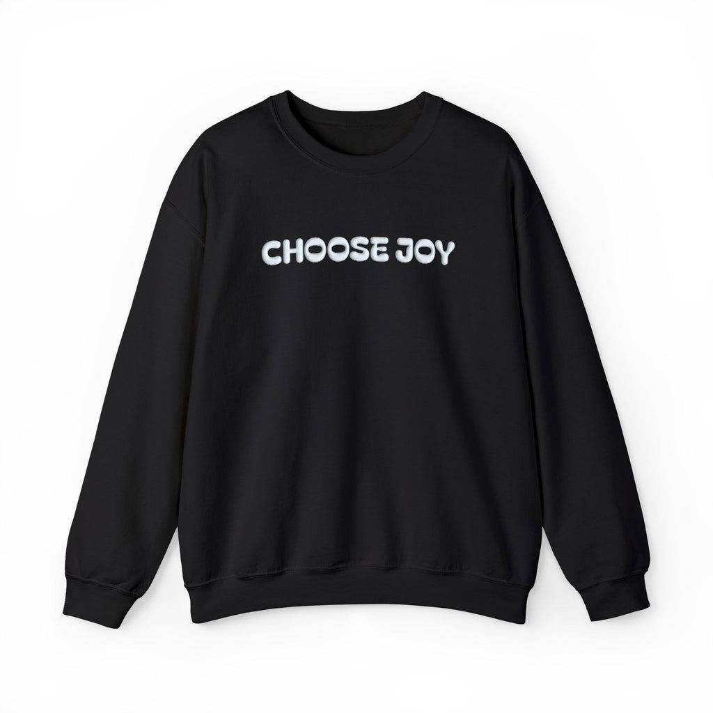 CHOOSE JOY Puff Print Sweatshirt, Inspirational Crewneck, Positive Quote Sweatshirt, Raised Print Shirt, Gift for Her, Cozy Graphic Pullover