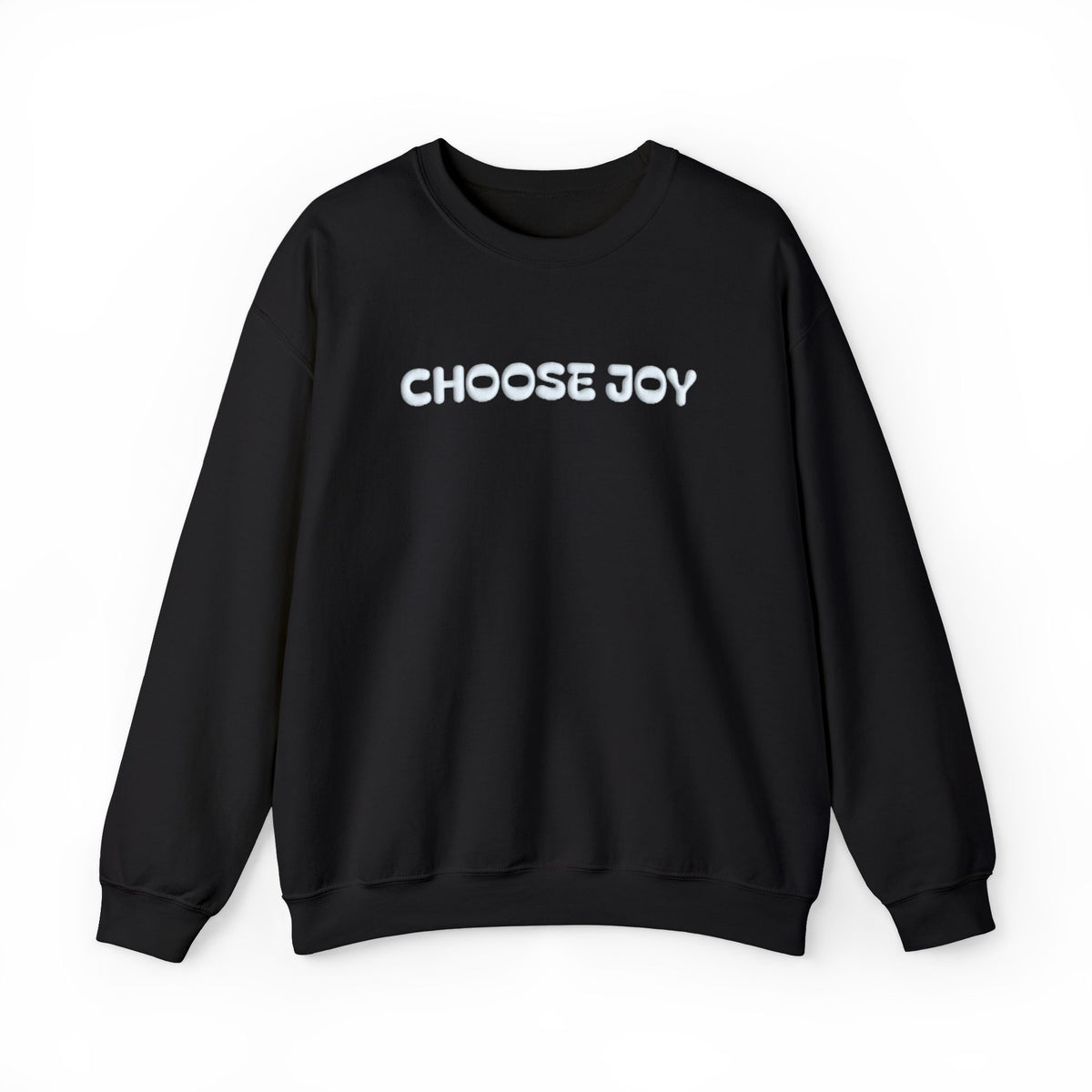 CHOOSE JOY Puff Print Sweatshirt, Inspirational Crewneck, Positive Quote Sweatshirt, Raised Print Shirt, Gift for Her, Cozy Graphic Pullover