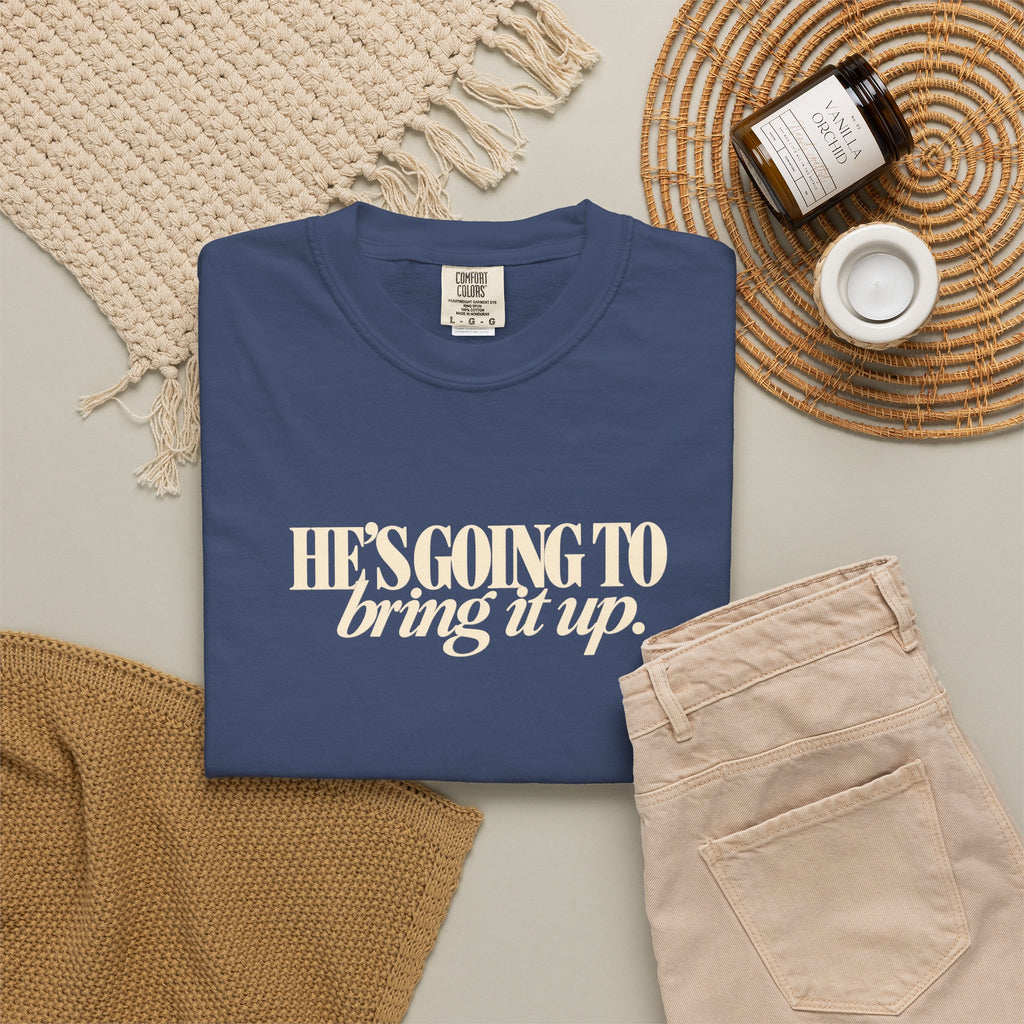 Funny Thanksgiving Couple Shirts, I Was Told Not to Bring It Up Tee, Hes Going to Bring It Up Shirt, His Hers Thanksgiving Tees