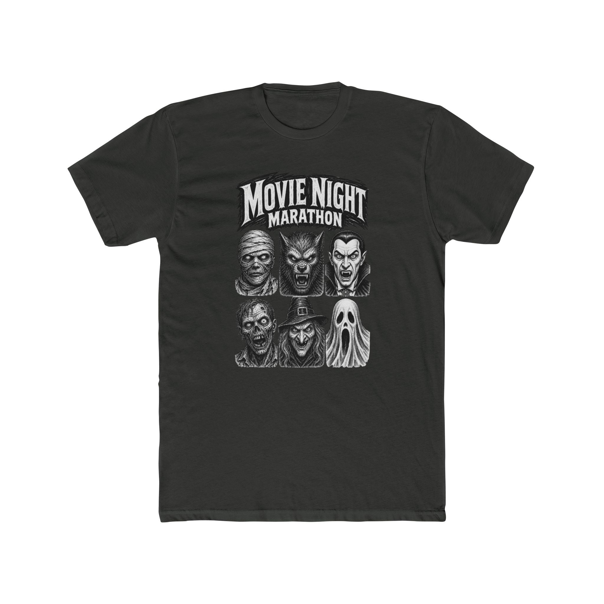 Movie Night Marathon Horror Icons Tee