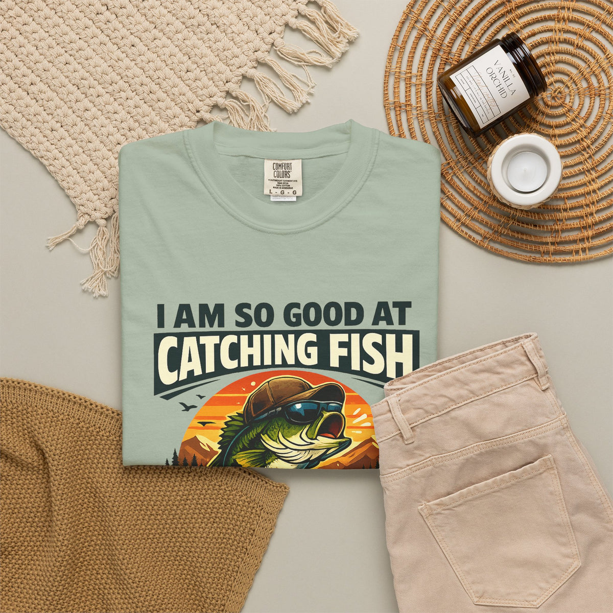 Fishing T Shirt I Am So Good at Catching Fish That the Fish Tell Stories About Me