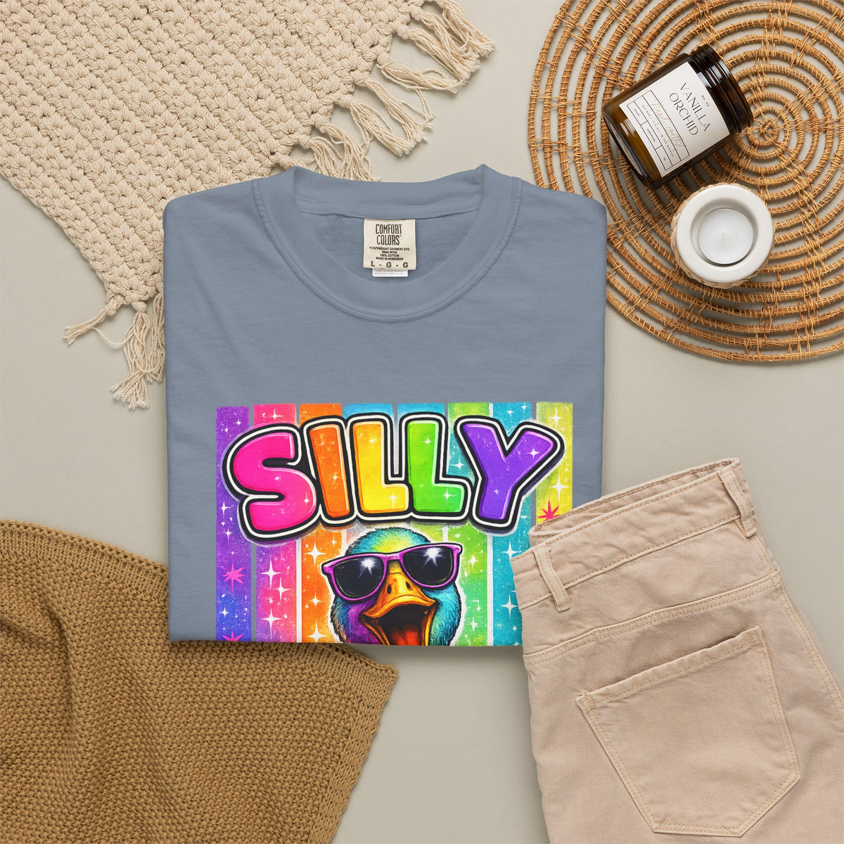 Silly Rainbow Goose T Shirt