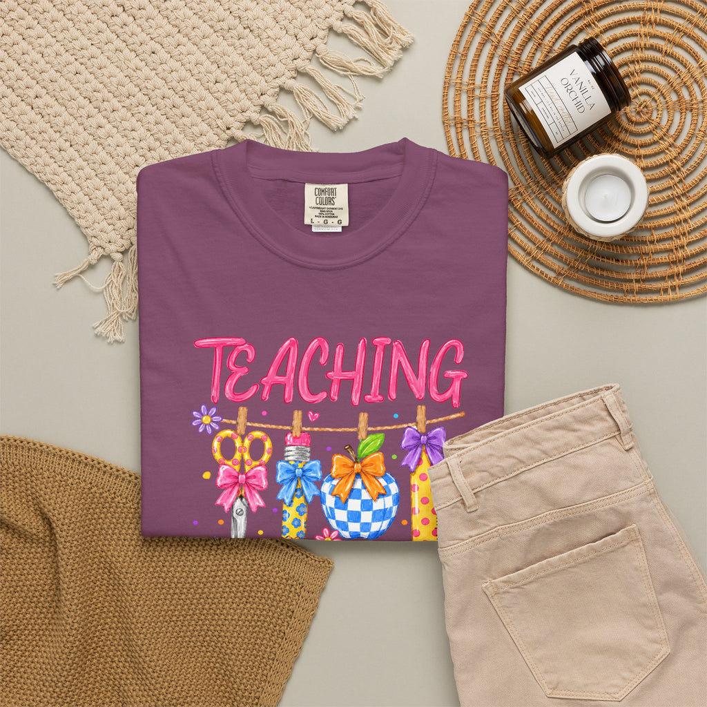 Teaching Hallelujah T Shirt | Teacher Shirt with Floral Clipart and Chalkboard
