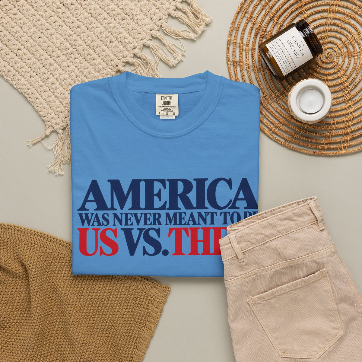 America Was Never Meant to Be Us vs Them Shirt, Unity Over Division Tee, Patriotic Statement T-Shirt, Comfort Colors Unisex Tee