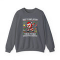 Due to Inflation Ugly Christmas Sweater, Funny Santa Sweatshirt, Dabbing Santa Christmas Shirt, Holiday Party Sweater, Christmas Gift