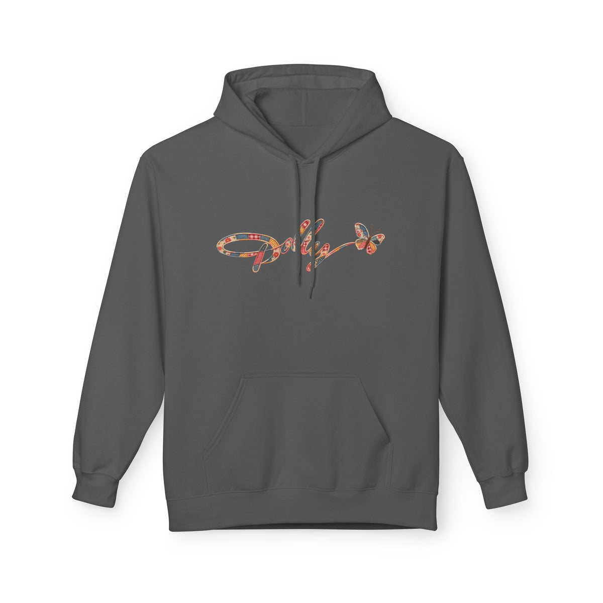 Dolly Patchwork Script Hoodie Womens Butterfly Signature Pullover