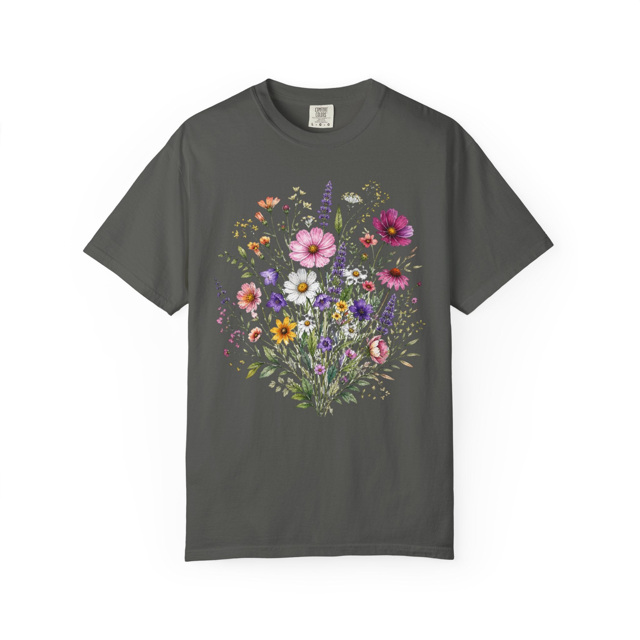 Floral Bouquet T Shirt Wildflower Garden Graphic Tee