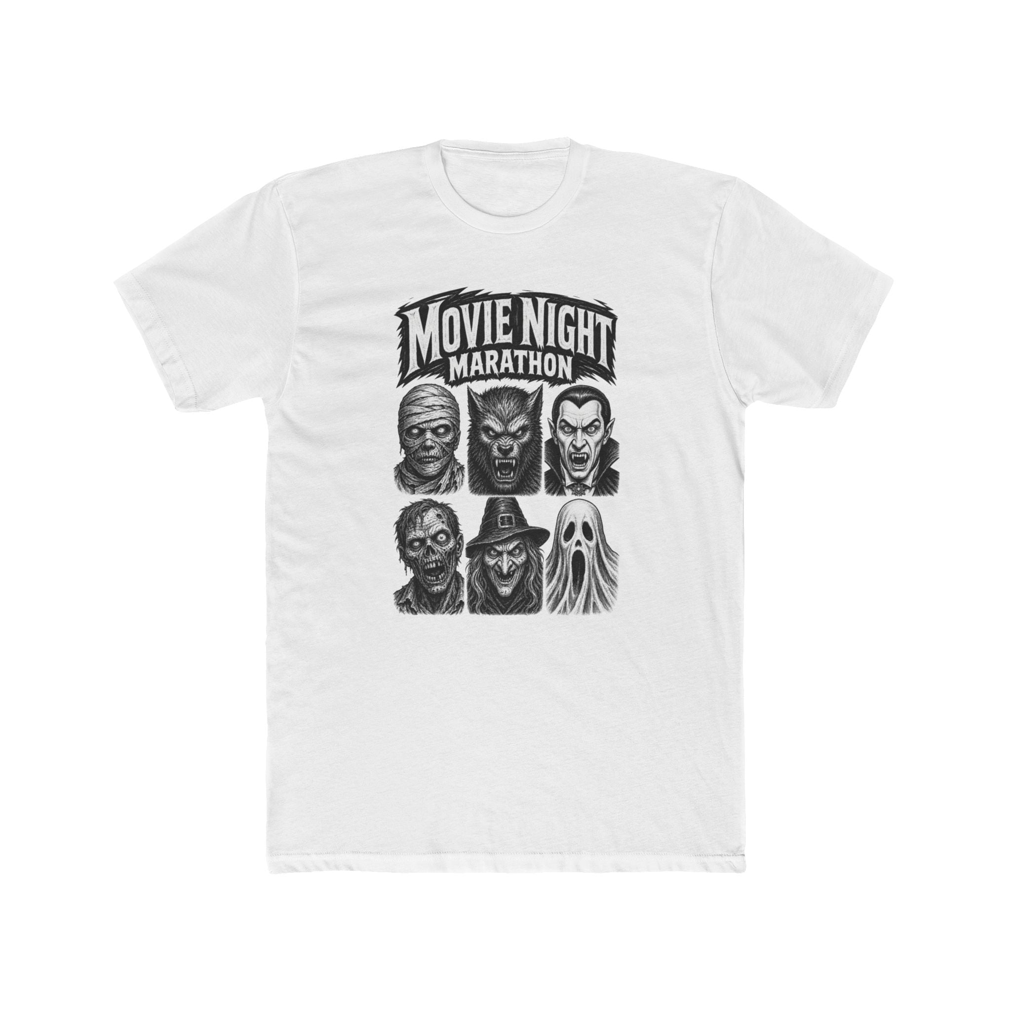 Movie Night Marathon Horror Icons Tee