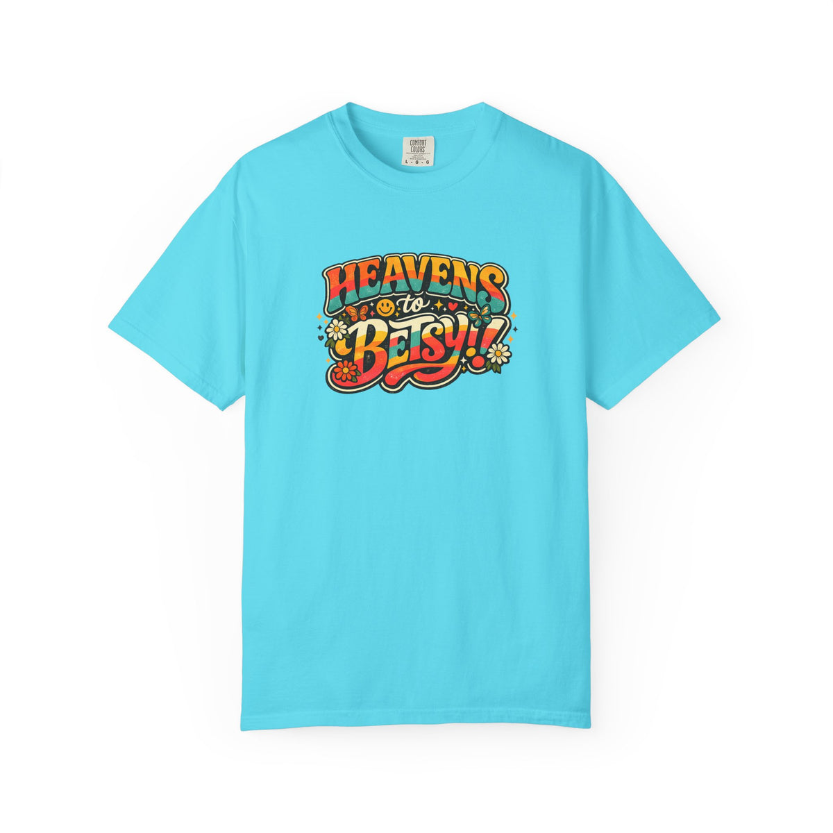 Heavens to Betsy! Retro Floral Graphic T Shirt