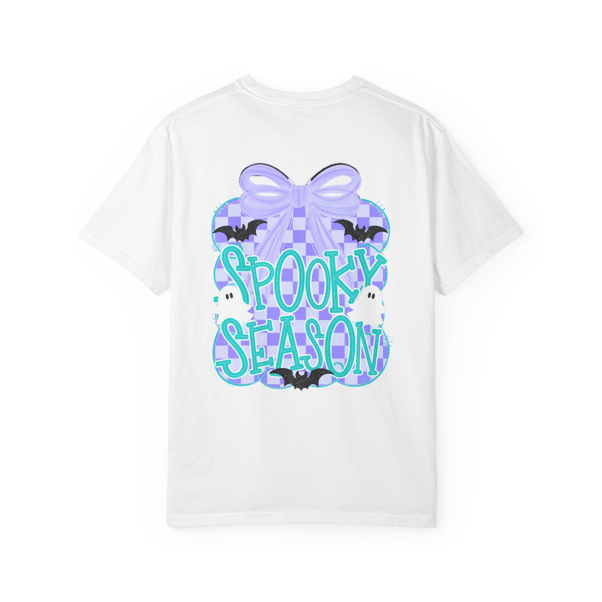 Spooky Season Ghost Tee Lavender Bow Halloween T Shirt