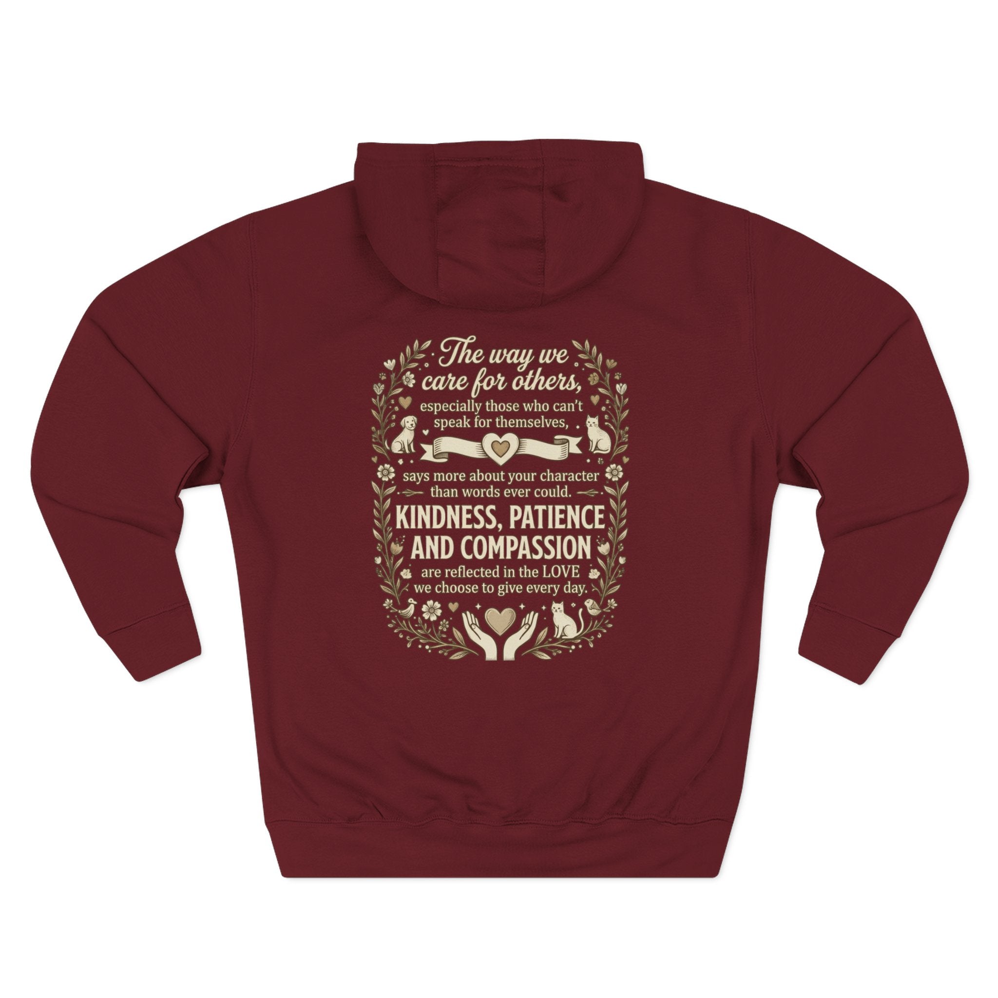 Inspirational Love Quote Hoodie The Way You Love Is A Reflection of You Fleece Pullover