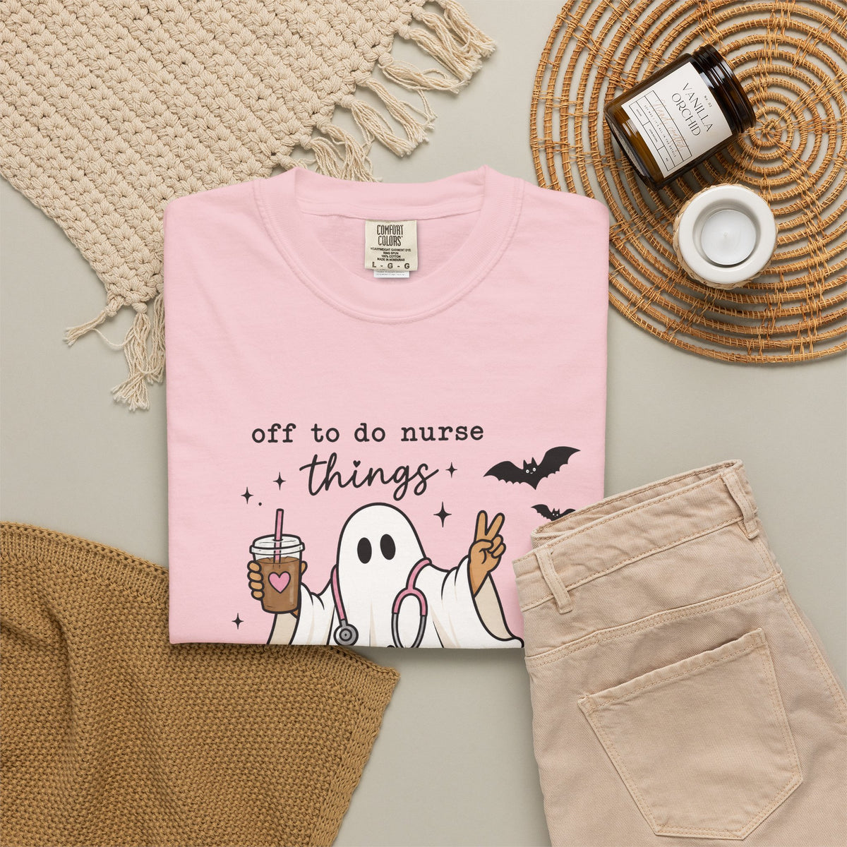 Nurse Ghost Halloween T Shirt Off to Do Nurse Things Cute Medical Costume Tee