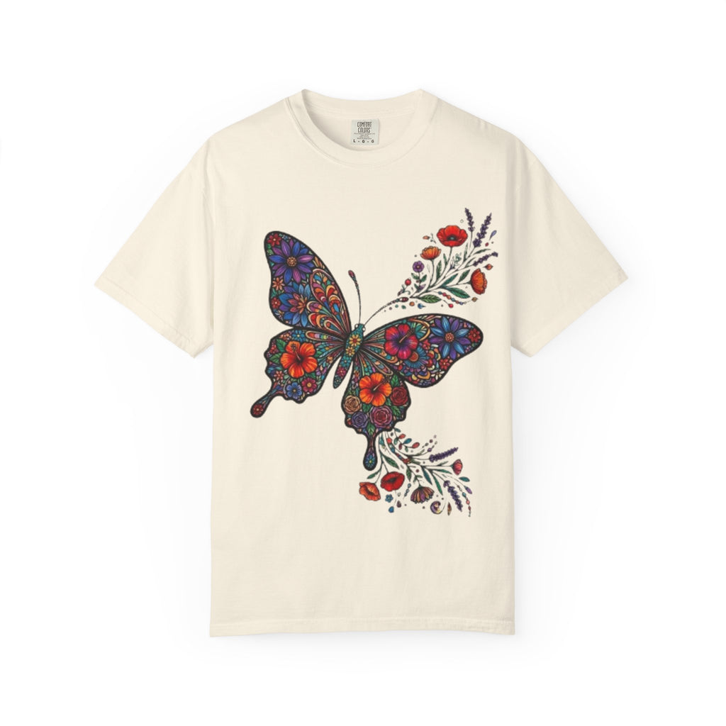 Floral Mosaic Butterfly T Shirt