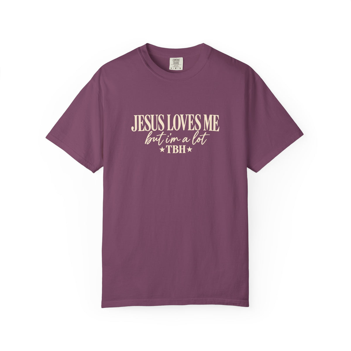 Christian Graphic T Shirt Jesus Loves Me but Im a Lit TBH