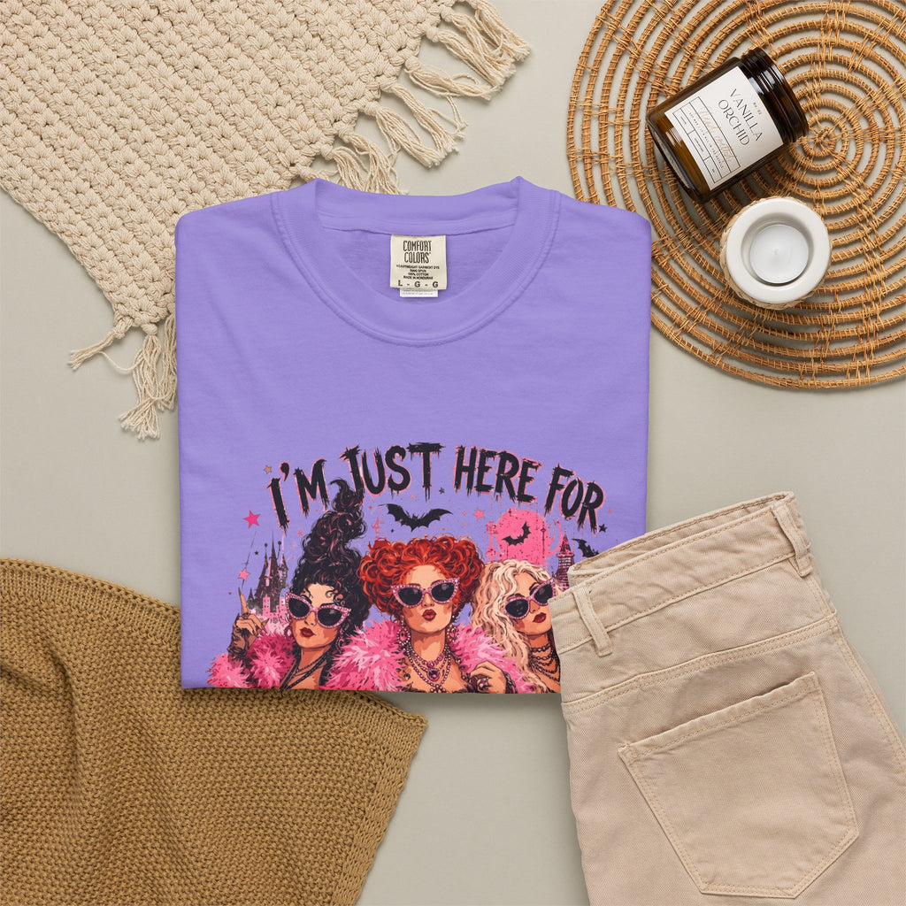 Hocus Pocus Graphic T Shirt Im Just Here for the Hocus Pocus Halloween Tee