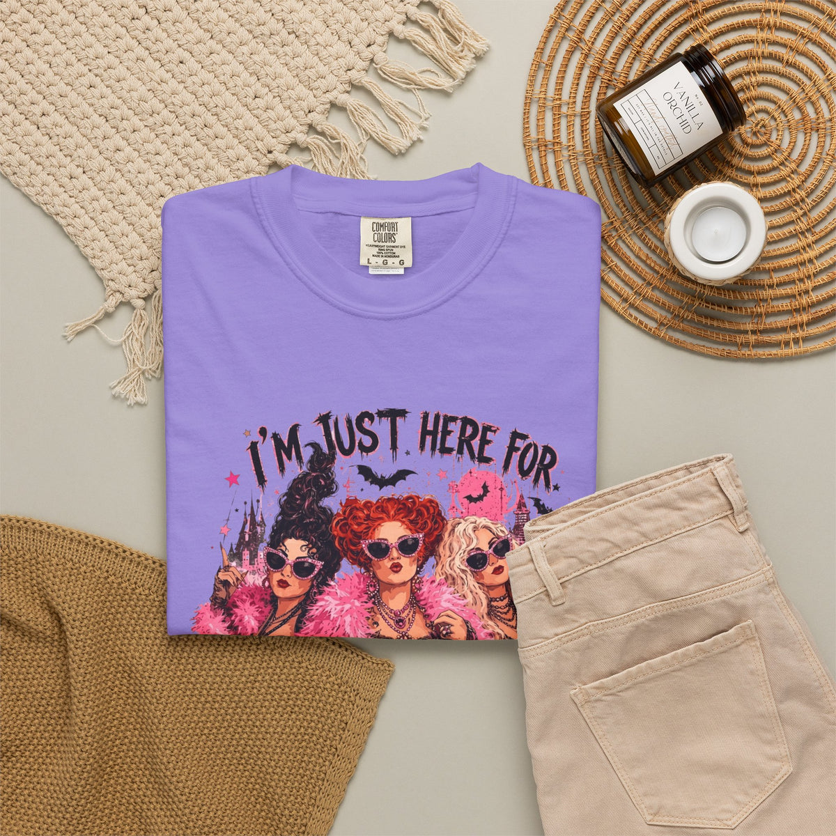 Hocus Pocus Graphic T Shirt Im Just Here for the Hocus Pocus Halloween Tee