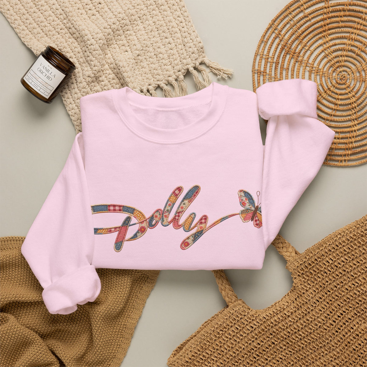 Dolly Floral Script Crewneck Sweatshirt