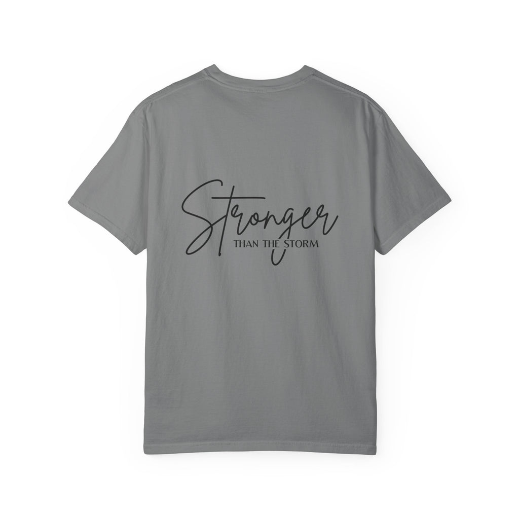 T-Shirt  Stronger Than the Storm Script Chest and Back Tee