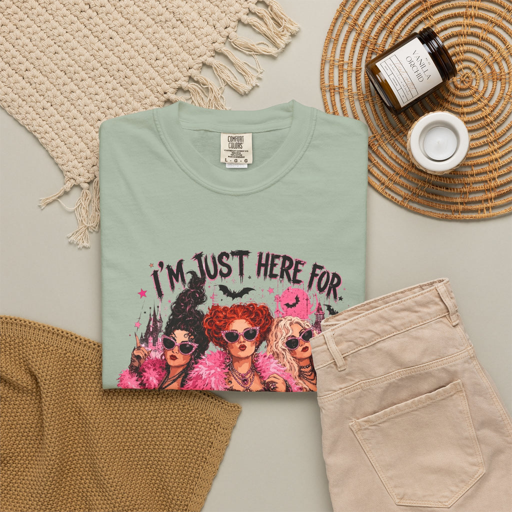 Hocus Pocus Graphic T Shirt Im Just Here for the Hocus Pocus Halloween Tee