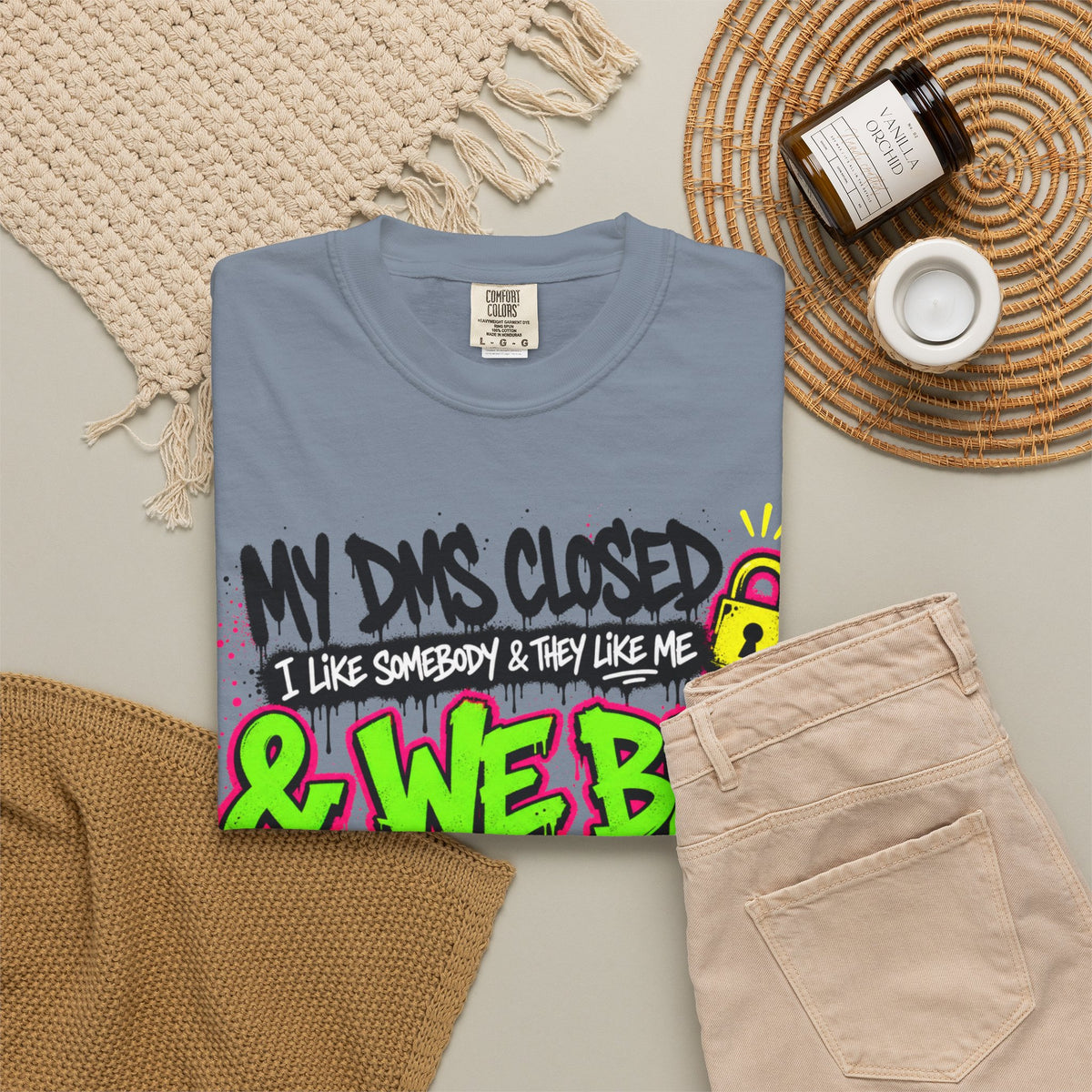 We Be Kissing Graphic T Shirt My DMs Closed and We Be Kissing Streetwear Tee