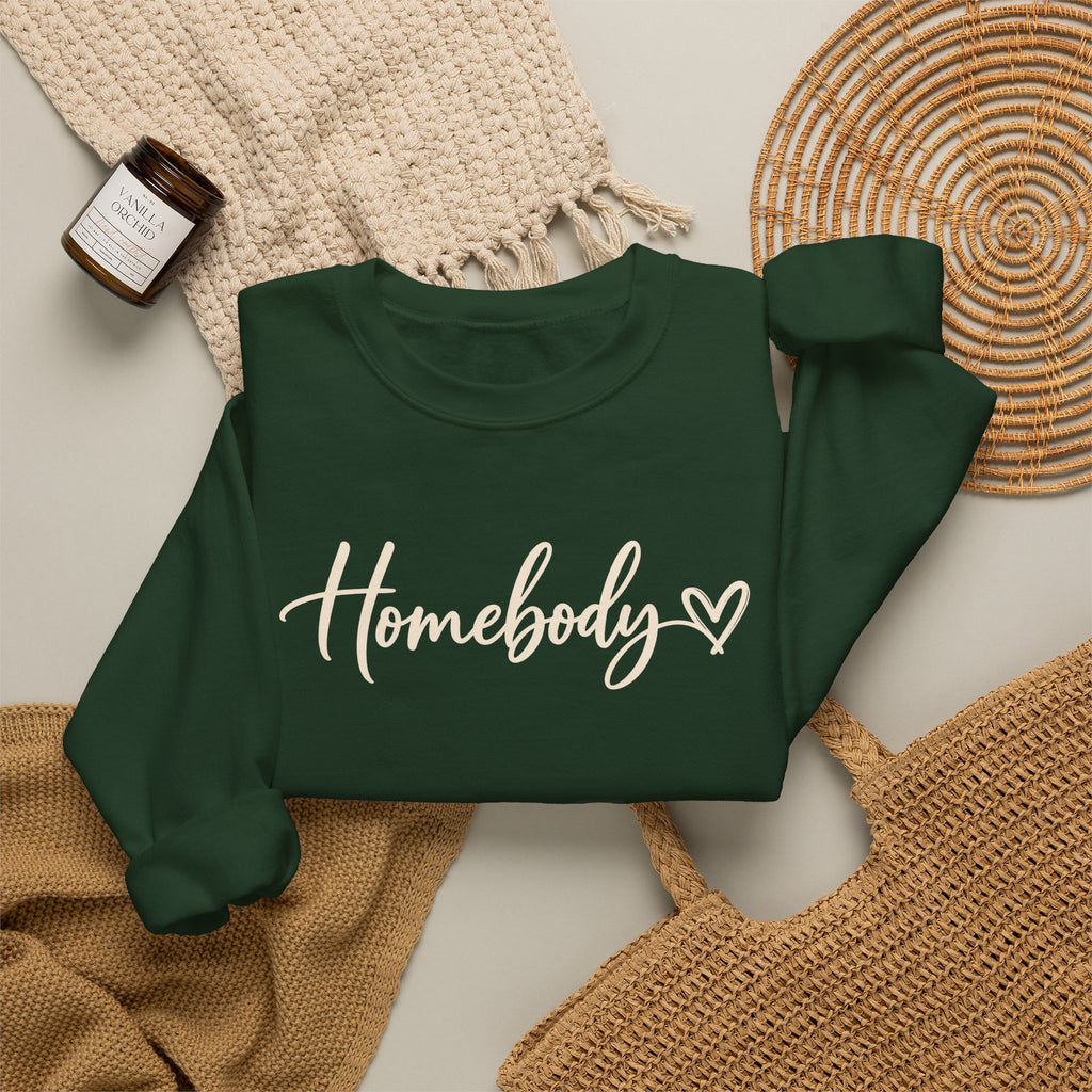 Homebody Crewneck Sweatshirt Cozy Homebody Pullover with Heart