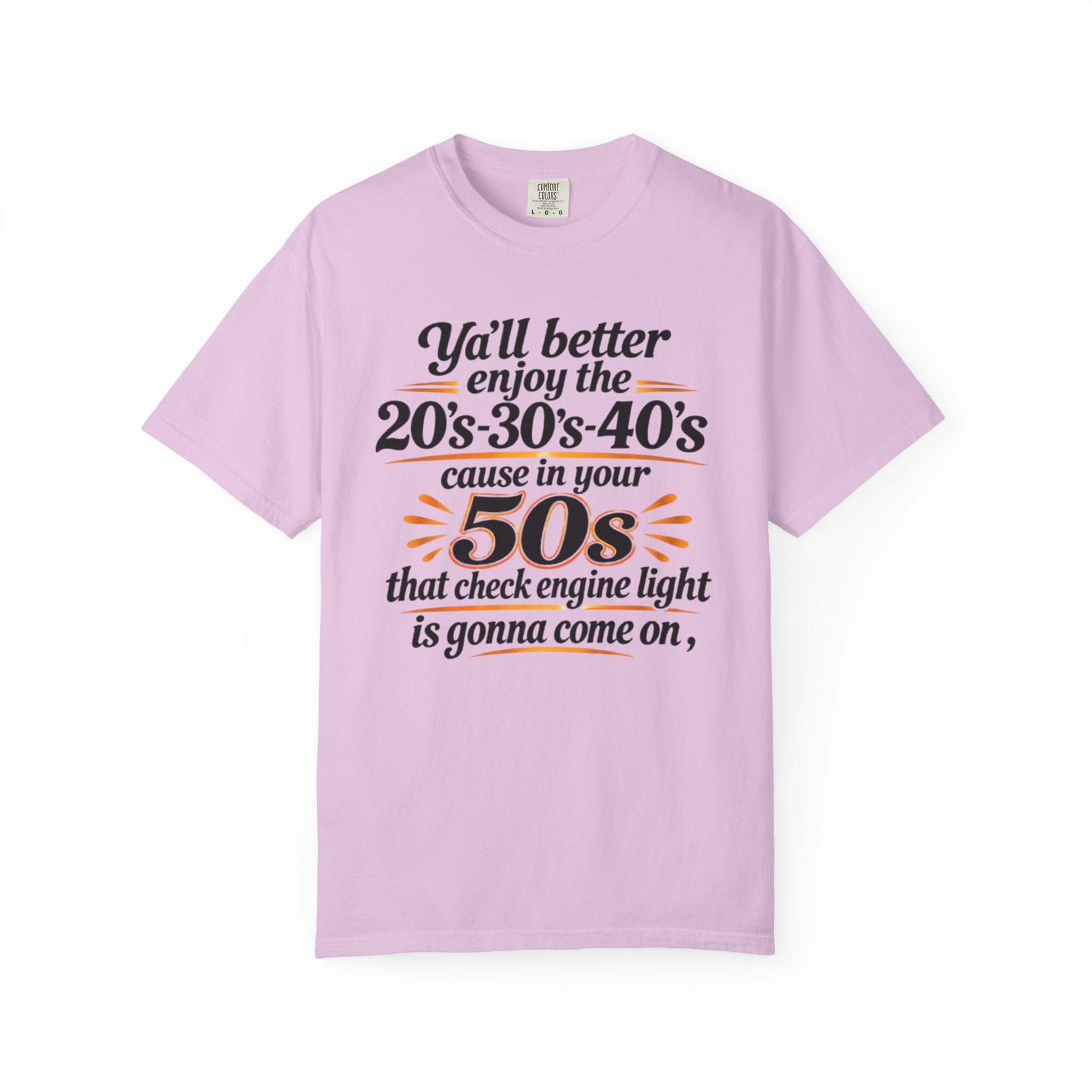Funny Check Engine Light 50s Retirement T-Shirt