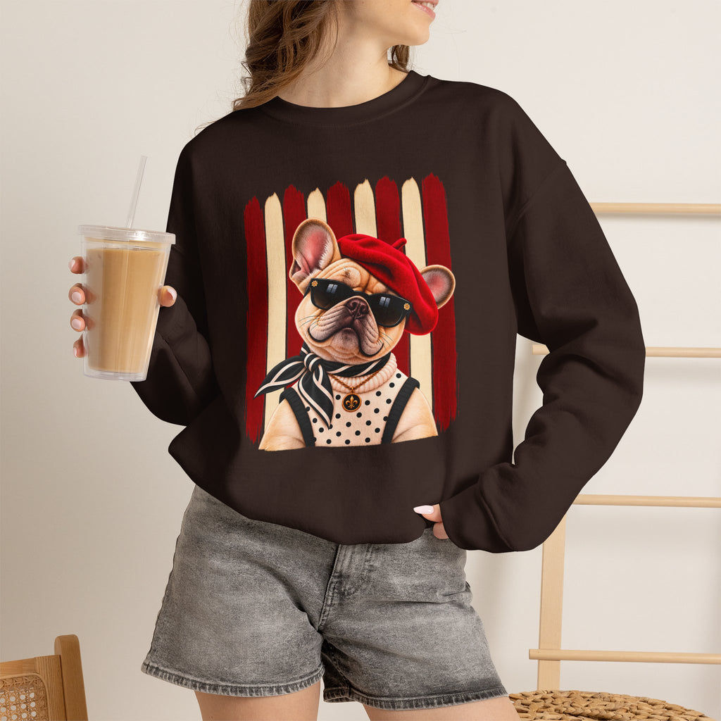 French Bulldog Sweatshirt, Unique Frenchie Gift, Artsy Dog Lover Sweater, Boutique Pet Lover Apparel, Original French Bulldog Design