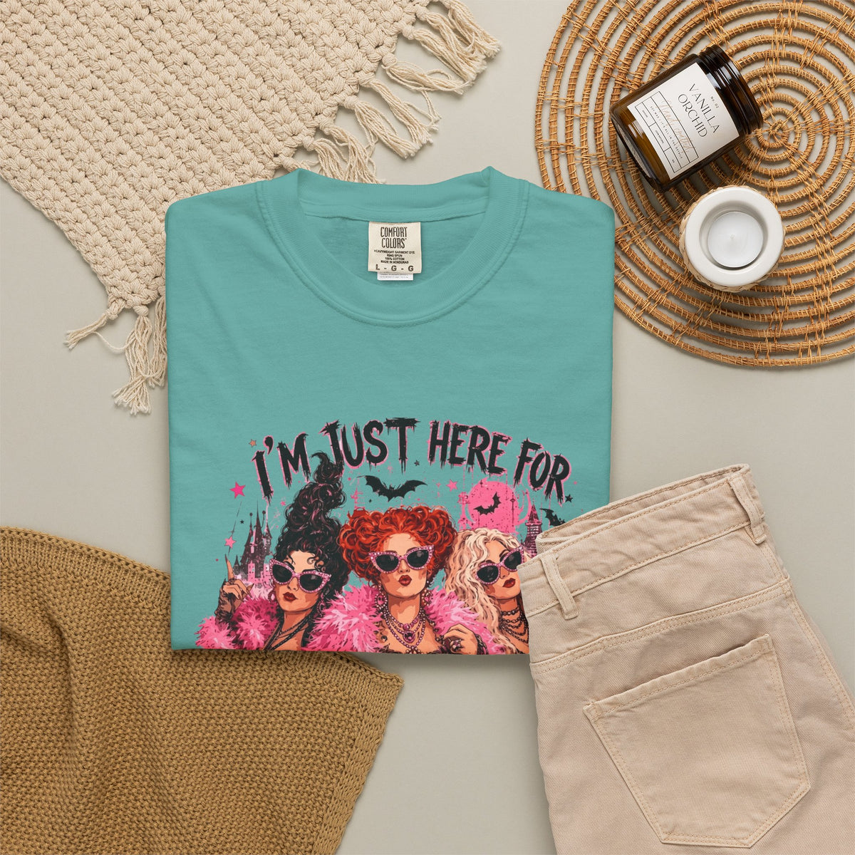 Hocus Pocus Graphic T Shirt Im Just Here for the Hocus Pocus Halloween Tee