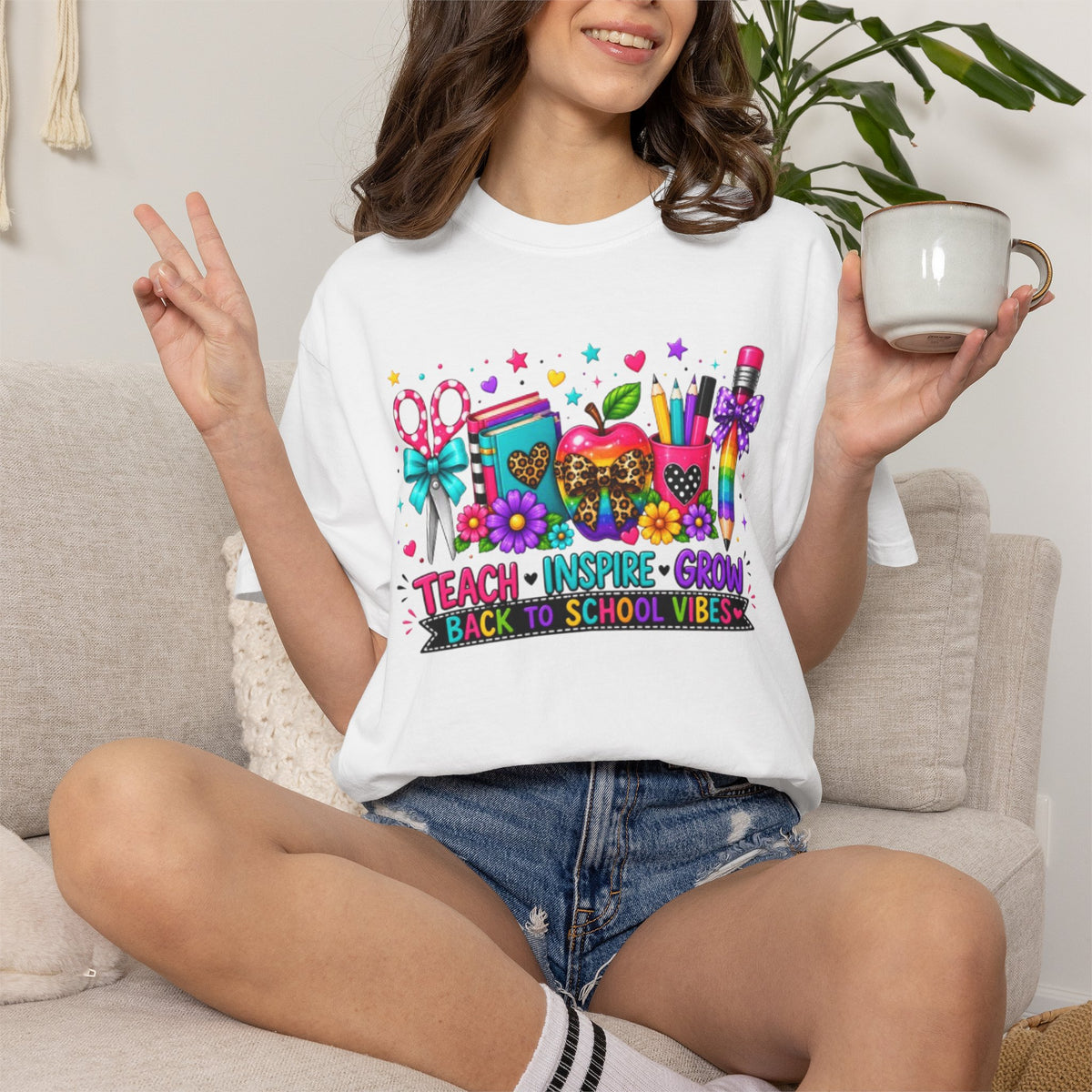 Back to School Classroom Supplies T Shirt | Teach Inspire Grow