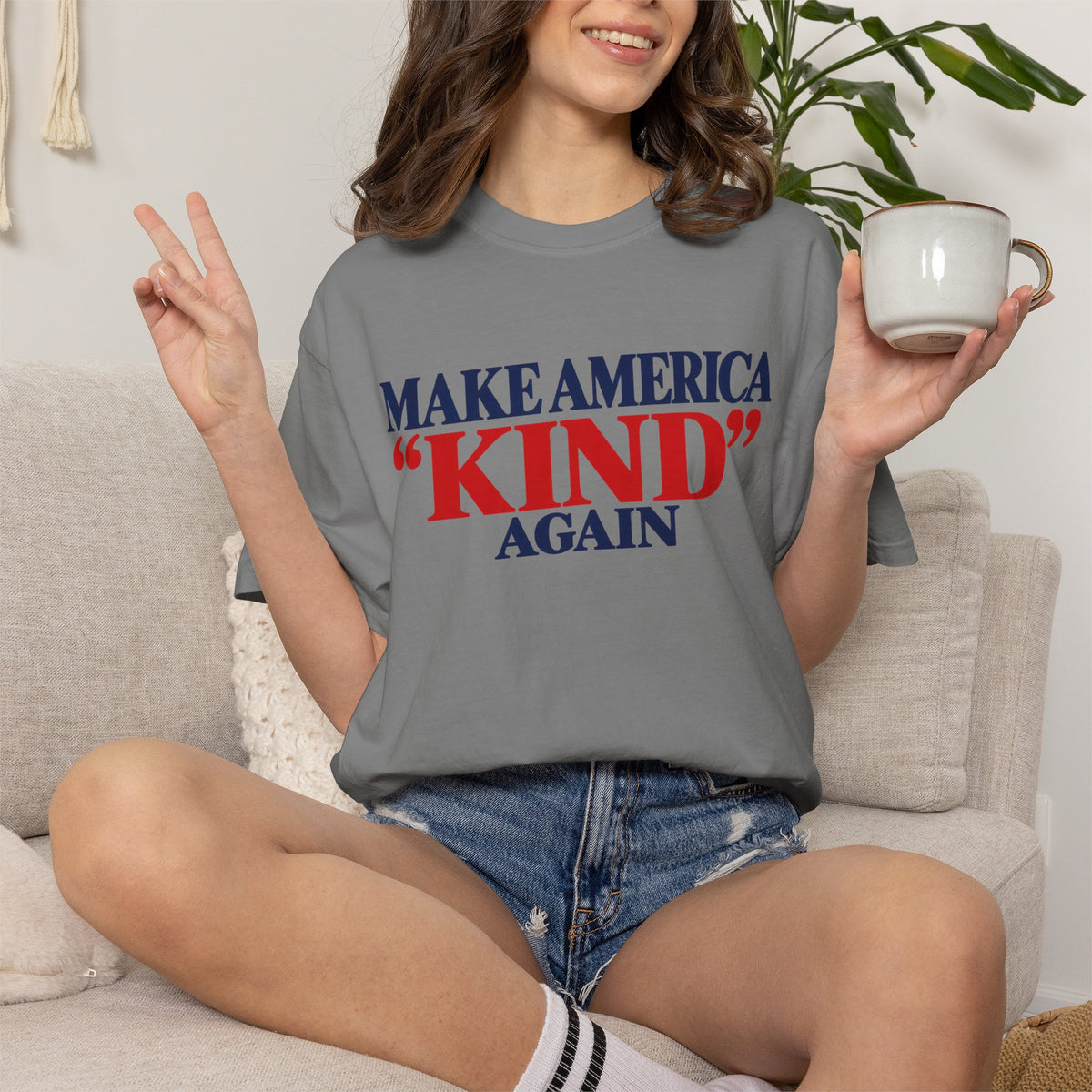 Make America Kind Again Shirt, Kindness Over Division Tee, Patriotic Statement T-Shirt, Comfort Colors Unisex Tee, Unity Gift