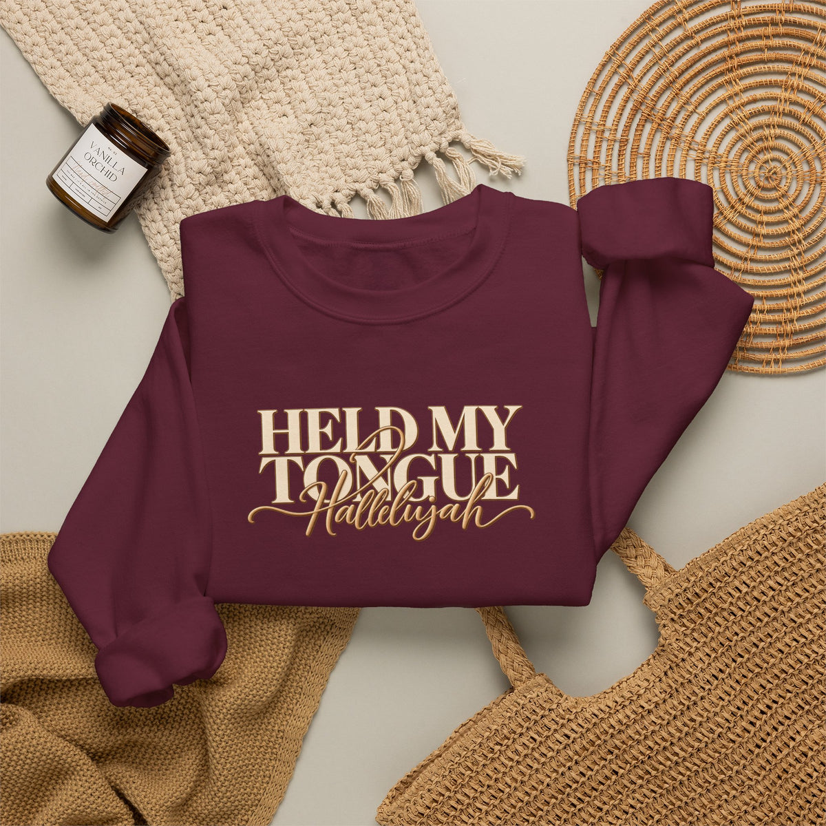 Held My Tongue Hallelujah Sweatshirt, Funny Christian Shirt, Faith Based Sweatshirt, Southern Humor Gift, Christian Women Gift