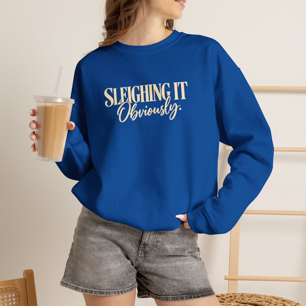 Sleighing It Obviously Crewneck Sweatshirt